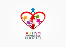 Projeto do logotipo do autismo ilustração do vetor Projeto do logotipo do autismo ilustração do vetor