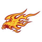 Projeto do molde do vetor de Eagle Fire Head Flame Logo ilustração do vetor Projeto do molde do vetor de Eagle Fire Head Flame Logo ilustração do vetor
