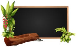 Projeto do quadro com log e folhas ilustração do vetor Projeto do quadro com log e folhas ilustração do vetor