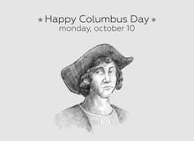 Projeto liso feliz de Columbus Day Design Concept Vetora Columbus Day Greetings ou bandeira ou cartão ou cartaz ou aviador feliz ilustração do vetor Projeto liso feliz de Columbus Day Design Concept Vetora Columbus Day Greetings ou bandeira ou cartão ou cartaz ou aviador feliz ilustração do vetor