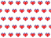 Projeto surpreendente de uma bandeira britânica na forma de um coração ilustração royalty free Projeto surpreendente de uma bandeira britânica na forma de um coração ilustração royalty free