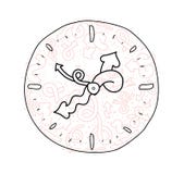 Projeto tirado mão do ícone do pulso de disparo da garatuja ilustração stock Projeto tirado mão do ícone do pulso de disparo da garatuja ilustração stock