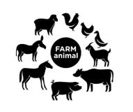 Projetos do ícone do logotipo da exploração agrícola animal ilustração stock Projetos do ícone do logotipo da exploração agrícola animal ilustração stock