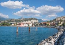 Promenade of Nago-Torbole,Lake Garda,Italy royalty free stock photos Promenade of Nago-Torbole,Lake Garda,Italy royalty free stock photos