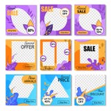 In Promo-Uitrusting voor Online Instagram-Winkel stock illustratie In Promo-Uitrusting voor Online Instagram-Winkel stock illustratie