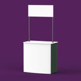Promotion counter, Retail Trade Stand Isolated on the white background. MockUp Template For Your Design. render royalty free stock images Promotion counter, Retail Trade Stand Isolated on the white background. MockUp Template For Your Design. render royalty free stock images