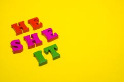 Pronouns with wooden letters royalty free stock photo Pronouns with wooden letters royalty free stock photo