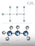 Propylene Molecule With Chemical Formula Stock Illustration ...