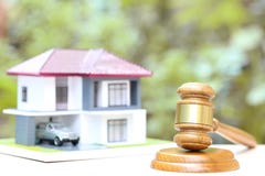 Property auction, Gavel wooden and model house on natural green background, lawyer of home real estate and ownership property stock photography Property auction, Gavel wooden and model house on natural green background, lawyer of home real estate and ownership property stock photography