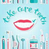 Prospecto infographic de la higiene médica de los dientes ilustración del vector Prospecto infographic de la higiene médica de los dientes ilustración del vector