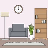 Prosty minimalistyczny żywy izbowy wektor ilustracja wektor Prosty minimalistyczny żywy izbowy wektor ilustracja wektor