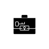 Protected data black icon concept. Protected data flat vector symbol, sign, illustration. vector illustration Protected data black icon concept. Protected data flat vector symbol, sign, illustration. vector illustration