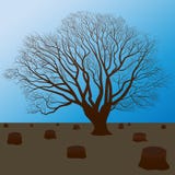 proteja a natureza, corte a silhueta das árvores ilustração stock proteja a natureza, corte a silhueta das árvores ilustração stock