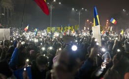 Protest against corruption reforms in Bucharest