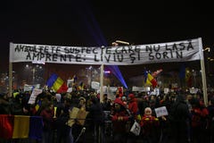 Protest against corruption and Romanian Government royalty free stock photography Protest against corruption and Romanian Government royalty free stock photography