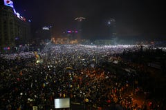 Protest against corruption and Romanian Government. Bucharest, Romania: Almost 300.000 Romanians demonstrated against government decree decriminalizing some Protest against corruption and Romanian Government. Bucharest, Romania: Almost 300.000 Romanians demonstrated against government decree decriminalizing some