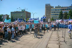 Protestacyjny wiec pracownicy obrazy stock Protestacyjny wiec pracownicy obrazy stock