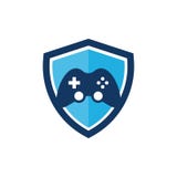 Protetor Logo Icon Design do jogo ilustração stock Protetor Logo Icon Design do jogo ilustração stock