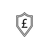Protetor, ícone da libra Elemento da ilustração da finança Os sinais e o ícone dos símbolos podem ser usados para a Web, logotipo ilustração do vetor Protetor, ícone da libra Elemento da ilustração da finança Os sinais e o ícone dos símbolos podem ser usados para a Web, logotipo ilustração do vetor
