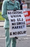 Prourlaub Brexit, kein Abkommenprotestierender im Parlamentsquadrat London 28. M?rz 2019 lizenzfreies stockbild Prourlaub Brexit, kein Abkommenprotestierender im Parlamentsquadrat London 28. M?rz 2019 lizenzfreies stockbild
