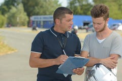 Prova della motocicletta guastata studente Immagini Stock Libere da Diritti Prova della motocicletta guastata studente Immagini Stock Libere da Diritti
