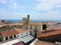 View from the roof of the church in Saintes Maries de la Mer stock photography View from the roof of the church in Saintes Maries de la Mer stock photography
