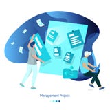 Proyecto de la gestión del ejemplo del fondo stock de ilustración Proyecto de la gestión del ejemplo del fondo stock de ilustración