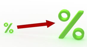 Prozente Kinetikzunahme stock abbildung Prozente Kinetikzunahme stock abbildung