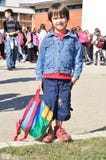 Przed szkołą szczęśliwi dzieci obraz stock Przed szkołą szczęśliwi dzieci obraz stock