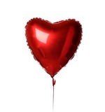 Przerzedże dużego czerwonego serce balonu przedmiot dla przyjęcia urodzinowego lub valentines dnia odizolowywającego na bielu zdjęcie stock Przerzedże dużego czerwonego serce balonu przedmiot dla przyjęcia urodzinowego lub valentines dnia odizolowywającego na bielu zdjęcie stock