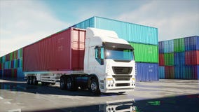 Przewozi samochodem w zbiornik zajezdni, magazyn, port morski 3d ładunku zbiorników wizerunek odpłacający się Logistycznie i bizn ilustracji Przewozi samochodem w zbiornik zajezdni, magazyn, port morski 3d ładunku zbiorników wizerunek odpłacający się Logistycznie i bizn ilustracji