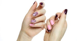 Przybija sztuka manicure zdjęcia stock Przybija sztuka manicure zdjęcia stock
