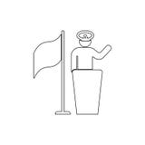 Przyrzeczenie, ?o?nierz, kapitan, chor?gwiana kontur ikona Mo?e u?ywa? dla sieci, logo, mobilny app, UI UX royalty ilustracja Przyrzeczenie, ?o?nierz, kapitan, chor?gwiana kontur ikona Mo?e u?ywa? dla sieci, logo, mobilny app, UI UX royalty ilustracja