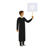 prêtre masculin protestant et tenant une affiche illustration libre de droits prêtre masculin protestant et tenant une affiche illustration libre de droits