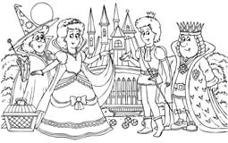 Príncipe e princesa ilustração royalty free Príncipe e princesa ilustração royalty free