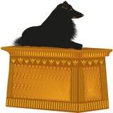 Psiej statuy Szorstki Collie ilustracji Psiej statuy Szorstki Collie ilustracji