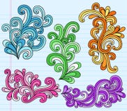 Psychedelic Swirly Notebook Doodles Vector Set Stock Image Psychedelic Swirly Notebook Doodles Vector Set Stock Image