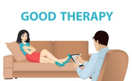 Doctor is writing. Psychologist consultation. Patient on sofa. Male psychiatrist consulting. Mental health problems, office. vector illustration Doctor is writing. Psychologist consultation. Patient on sofa. Male psychiatrist consulting. Mental health problems, office. vector illustration
