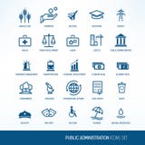 Public administration icons stock illustration Public administration icons stock illustration