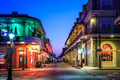 Pubs And Bars With Neon Lights In The French Quarter, New Orlea Stock Photos Pubs And Bars With Neon Lights In The French Quarter, New Orlea Stock Photos