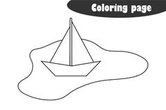 Download Coloring boat stock vector. Illustration of adventure ...