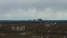 Pueblo fantasma del †de Pripyat “cerca de Chernóbil almacen de video Pueblo fantasma del †de Pripyat “cerca de Chernóbil almacen de video