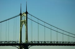 Puente del St. Johns, Portland, o imagen de archivo Puente del St. Johns, Portland, o imagen de archivo