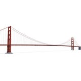 Puente Golden Gate en blanco ilustración 3D ilustración del vector Puente Golden Gate en blanco ilustración 3D ilustración del vector
