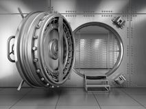 Abra la puerta de la cámara acorazada de banco ilustración del vector Abra la puerta de la cámara acorazada de banco ilustración del vector