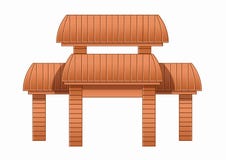 Puerta de entrada de madera Brown y diseño libre illustration Puerta de entrada de madera Brown y diseño libre illustration