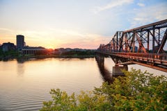 Puesta del sol de Ottawa foto de archivo libre de regalías Puesta del sol de Ottawa foto de archivo libre de regalías