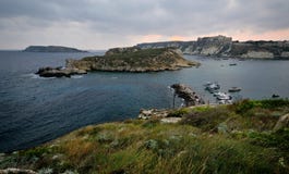 Puglia, Italien, August2018, Tremiti-Inseln an der Dämmerung stockfotos Puglia, Italien, August2018, Tremiti-Inseln an der Dämmerung stockfotos