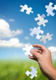 Pulling Puzzle Pieces Royalty Free Stock Image Pulling Puzzle Pieces Royalty Free Stock Image