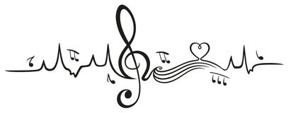 Pulsação do coração, amor para a música ilustração do vetor Pulsação do coração, amor para a música ilustração do vetor